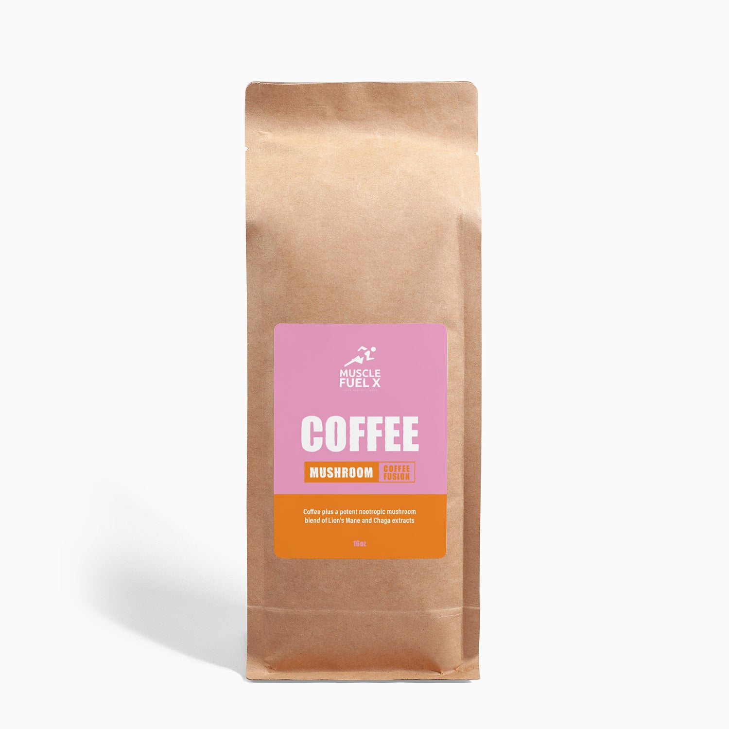 Mushroom Coffee Fusion 16oz – Coffee with Lion’s Mane & Chaga Extract