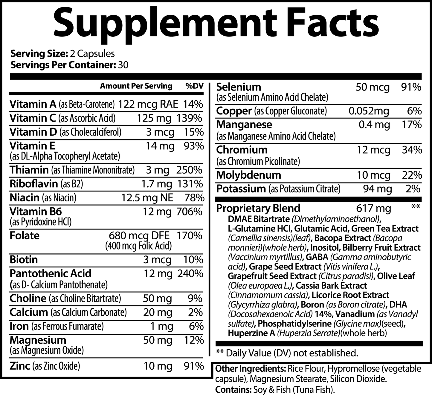 Brain & Focus Formula โ Supports Memory, Clarity & Mental Focus