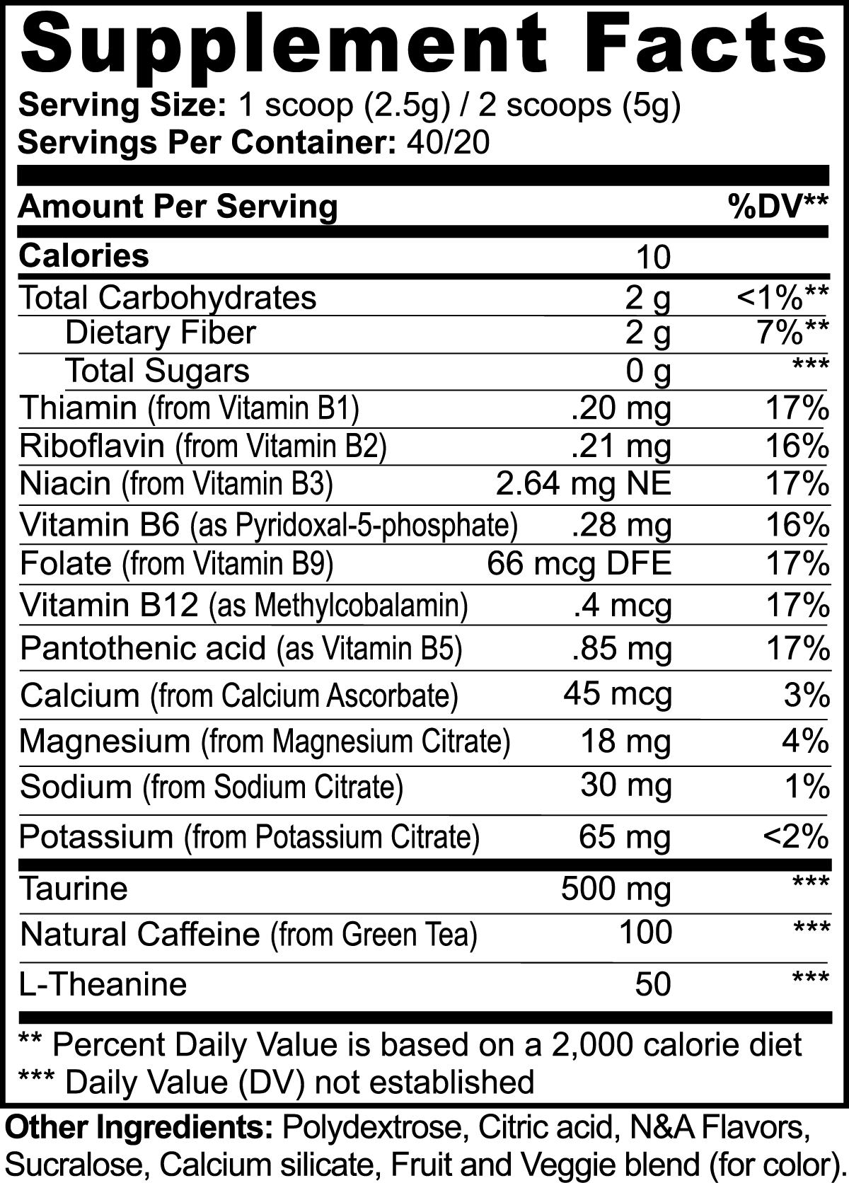 Energy Powder – Fruit Punch | Energy, Focus, Supports Hydration & Electrolyte Balance
