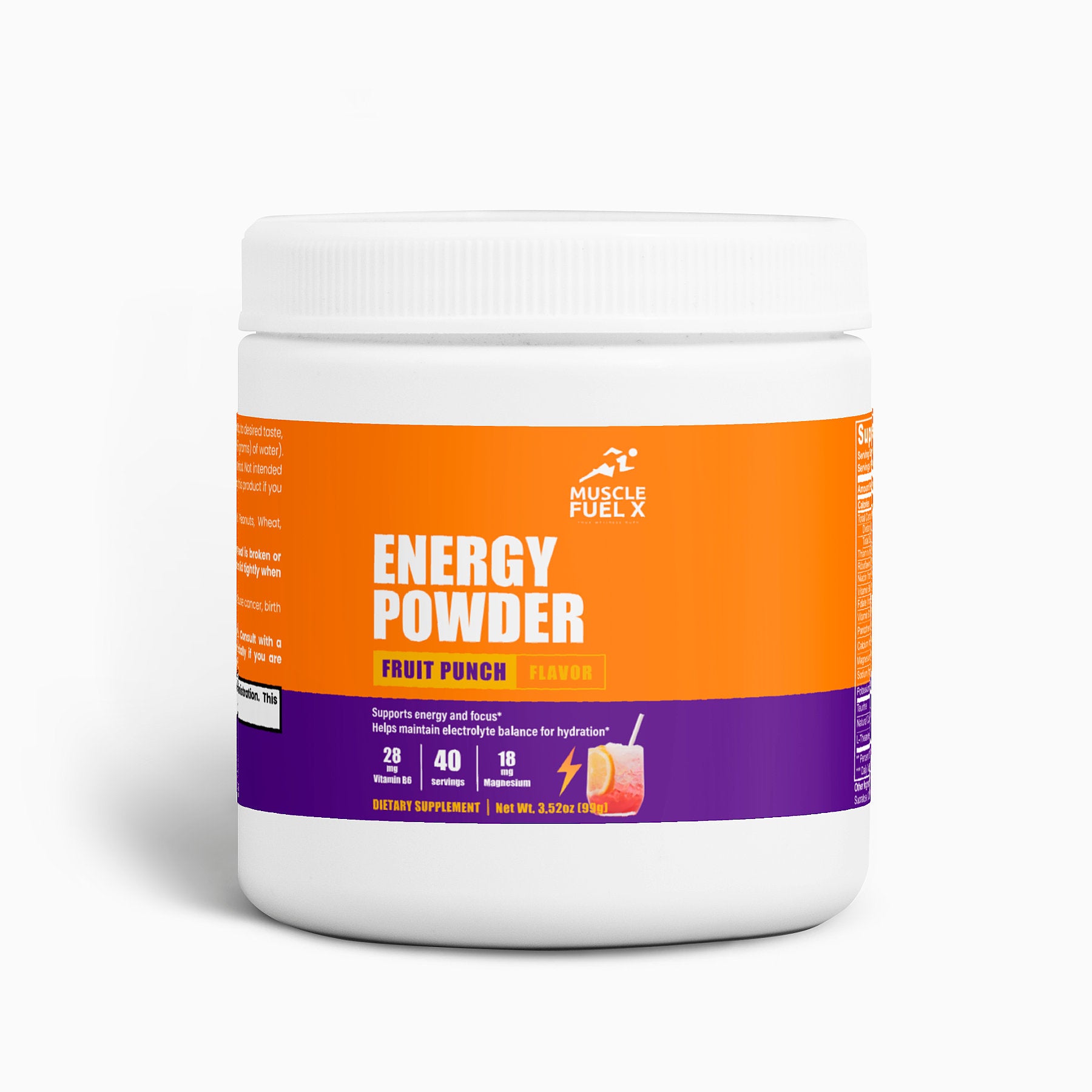 Energy Powder (Fruit Punch) – Energy, Focus, Supports Hydration & Electrolyte Balance