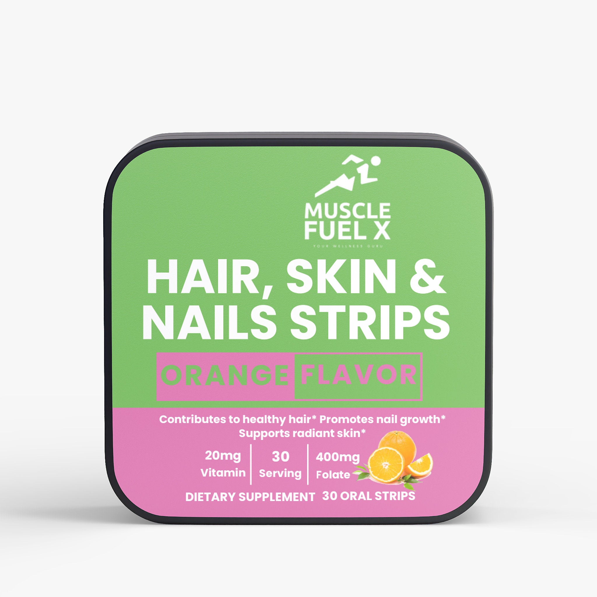 Hair, Skin and Nails Strips (Orange) – Supports Healthy Hair, Skin & Nails
