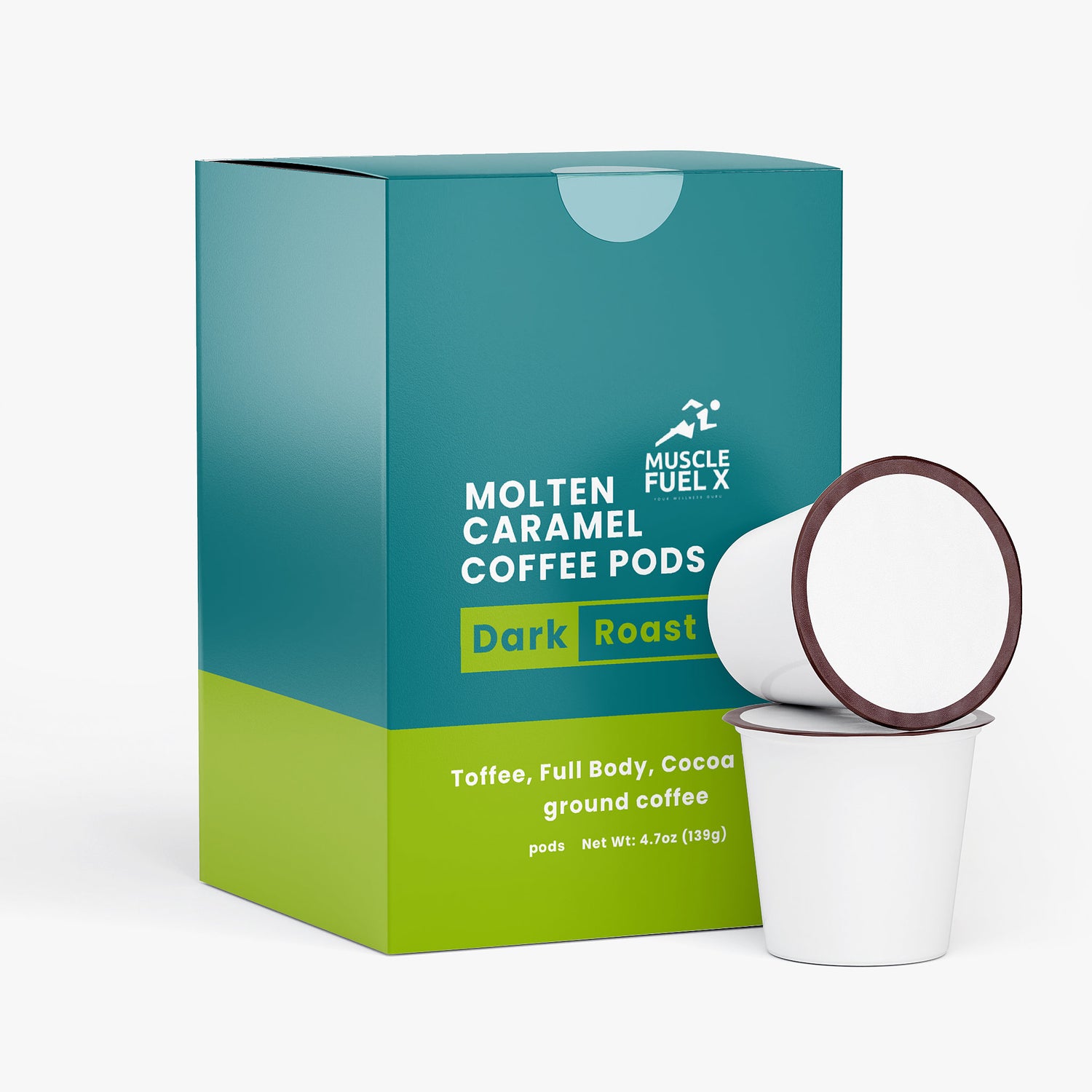 Molten Caramel Toffee Coffee Pods (Dark Roast) – Cocoa 100% Ground Coffee