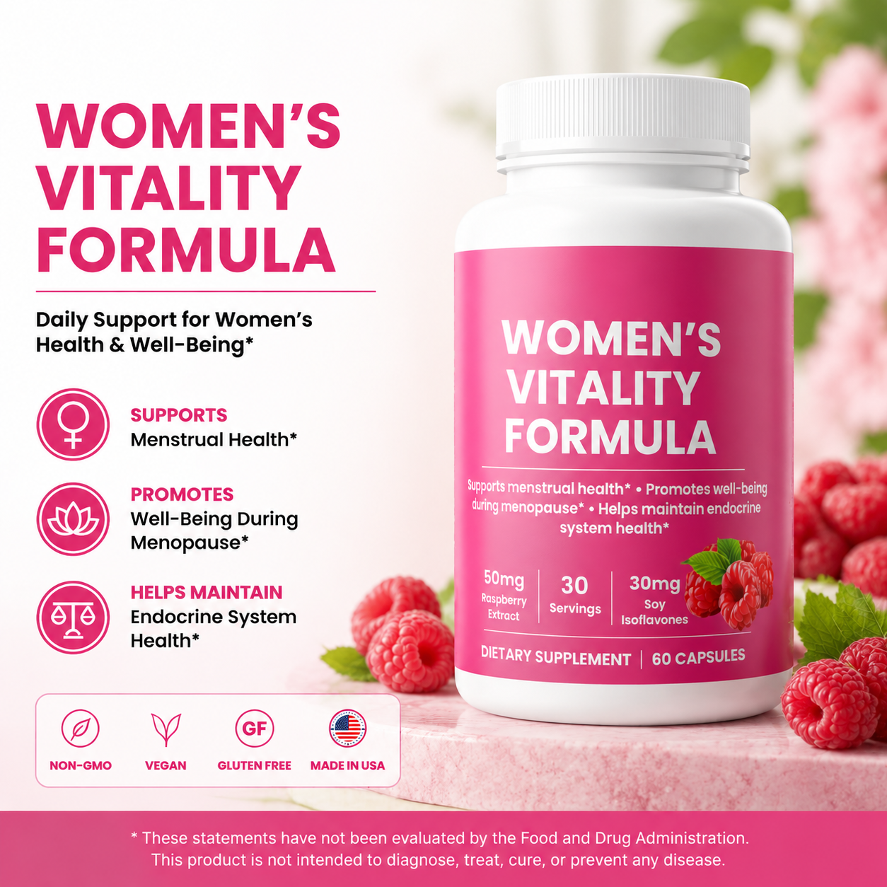Women's Vitality Formula – Hormonal Balance, Menstrual & Menopause Support