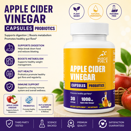 Apple Cider Vinegar Capsules with Probiotics – Gut Health & Digestive Support