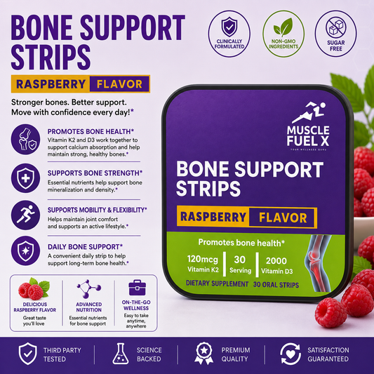 Bone Support Strips (Raspberry) – Bone Strength & Density Support