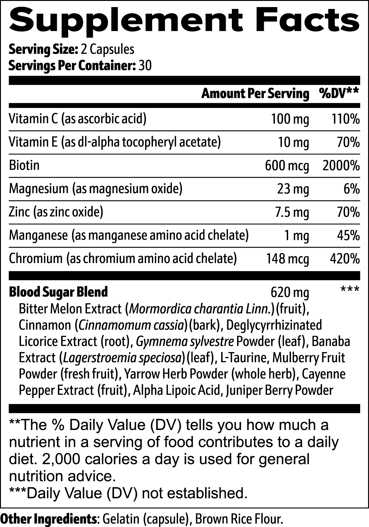 Normal Blood Sugar Support Capsules – Healthy Glucose Metabolism & Insulin Support