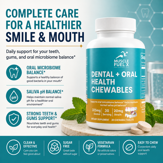 Dental + Oral Health Chewables – Oral Microbiome & Saliva pH Support