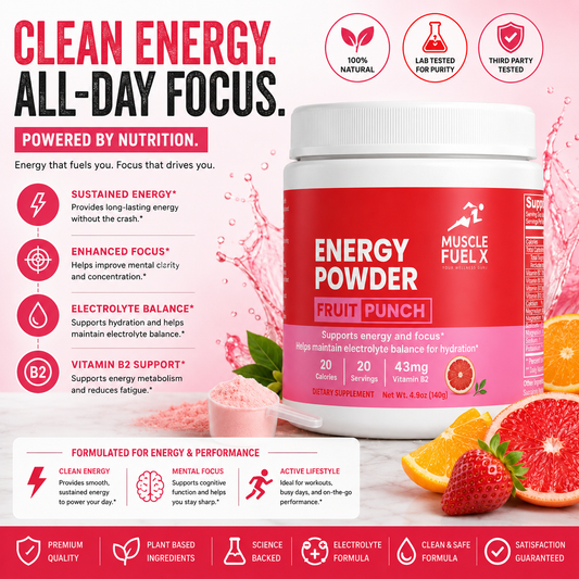 Energy Powder (Fruit Punch) – Energy, Focus & Hydration Support