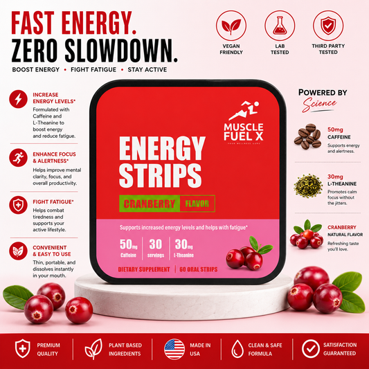 Energy Strips (Cranberry) – Boosts Energy & Fights Fatigue
