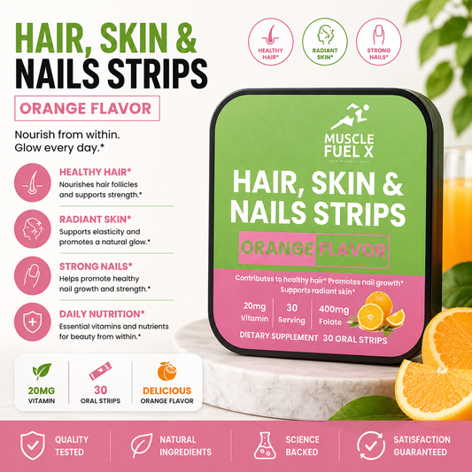 Hair, Skin and Nails Strips (Orange) – Supports Healthy Hair, Skin & Nails