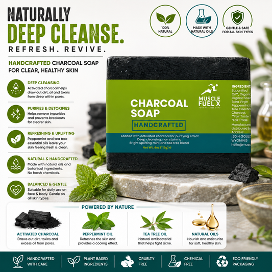 Handcrafted Activated Charcoal Soap – Deep Cleansing & Purifying Care
