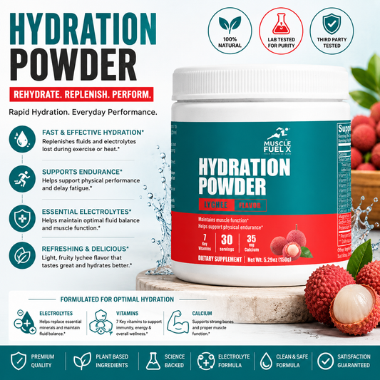 Hydration Powder (Lychee) – Maintains Muscle Function & Physical Endurance