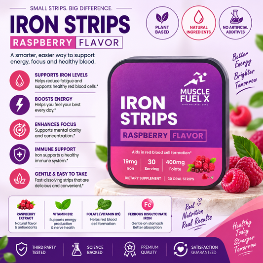 Iron Strips (Raspberry) – Red Blood Cell & Energy Support