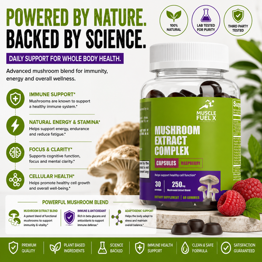 Mushroom Extract Complex (Raspberry) – Helps Support Healthy Cell Function
