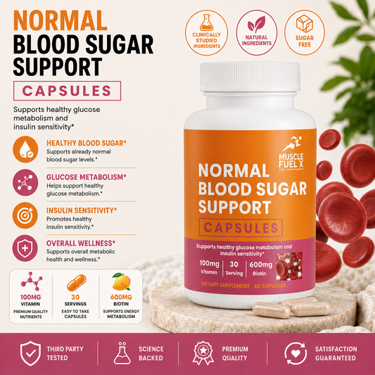 Normal Blood Sugar Support Capsules – Healthy Glucose Metabolism & Insulin Support