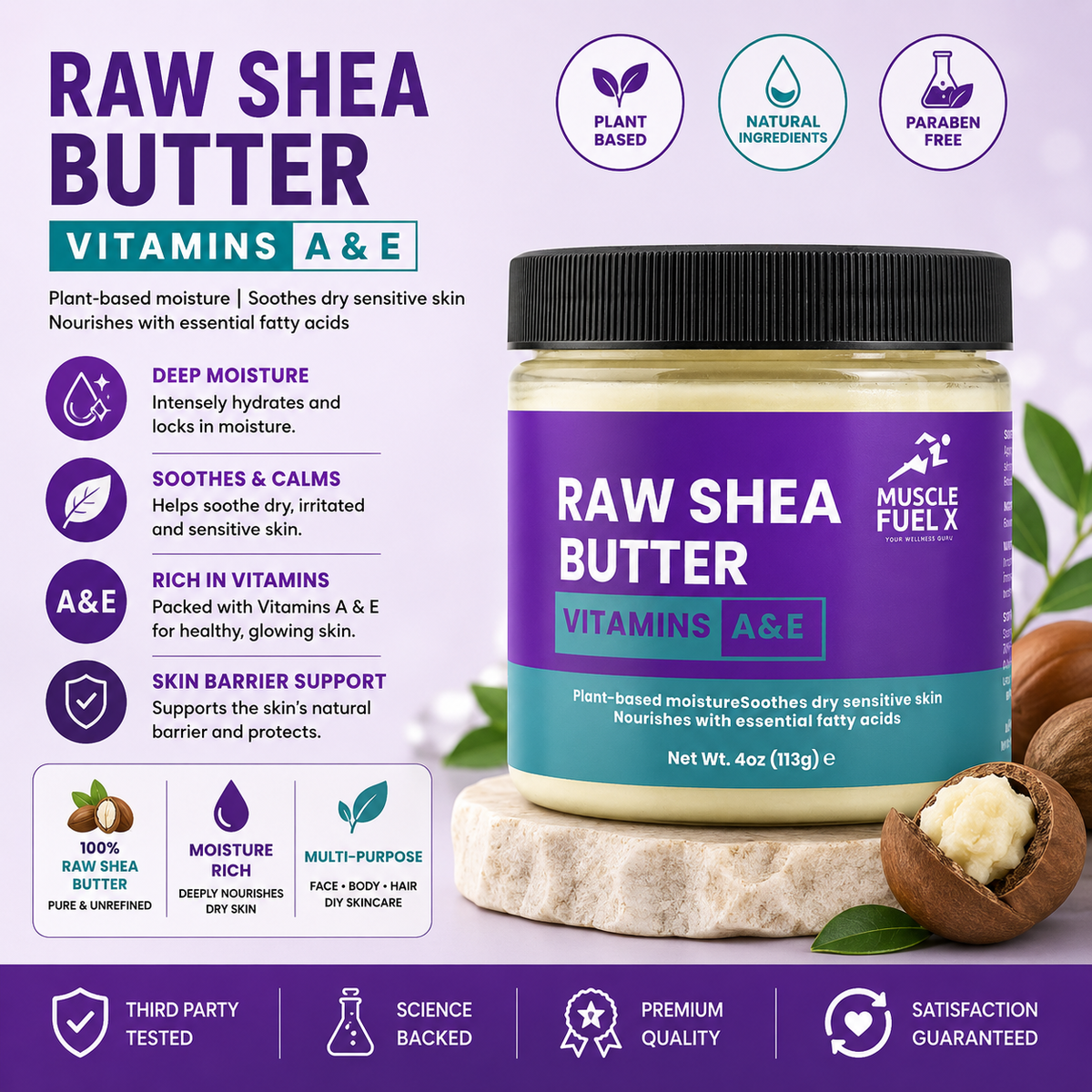 Raw Shea Butter – Deep Moisture for Dry & Sensitive Skin
