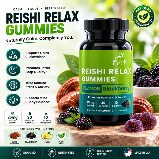 Reishi Relax Gummies (Blackberry) – Promotes Calm & Balance