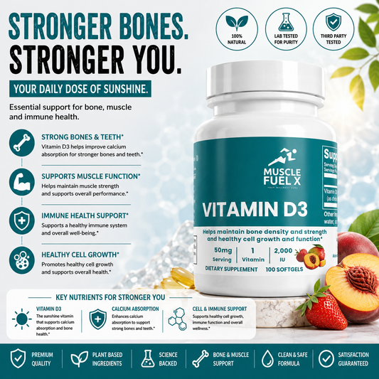 Vitamin D3 2,000 IU – Bone, Immune & Cellular Health Support